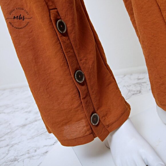 Zara Flowy High Waist Wide Leg Pants - Picture 6 of 9